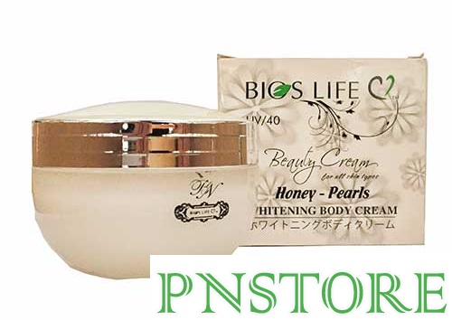 Kem dưỡng trắng da toàn thân Bios Life UV/40 Mật ong - Ngọc trai chính hãng 180g