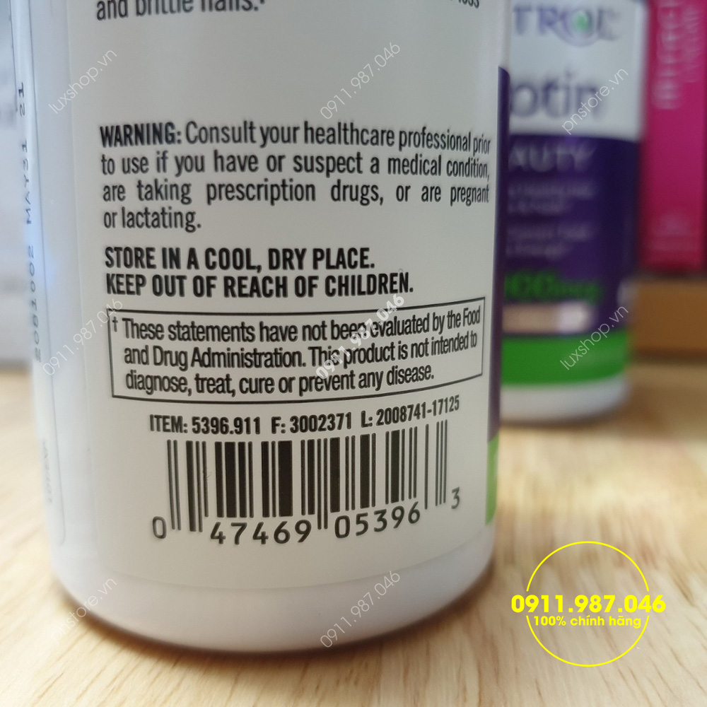 Viên uống Natrol Biotin 10.000mcg 100 viên chính hãng (Mỹ)