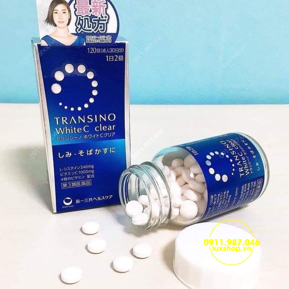 Viên uống Transino white C Clear 120 viên trị nám và tàn nhang chính hãng (Nhật) - L93193