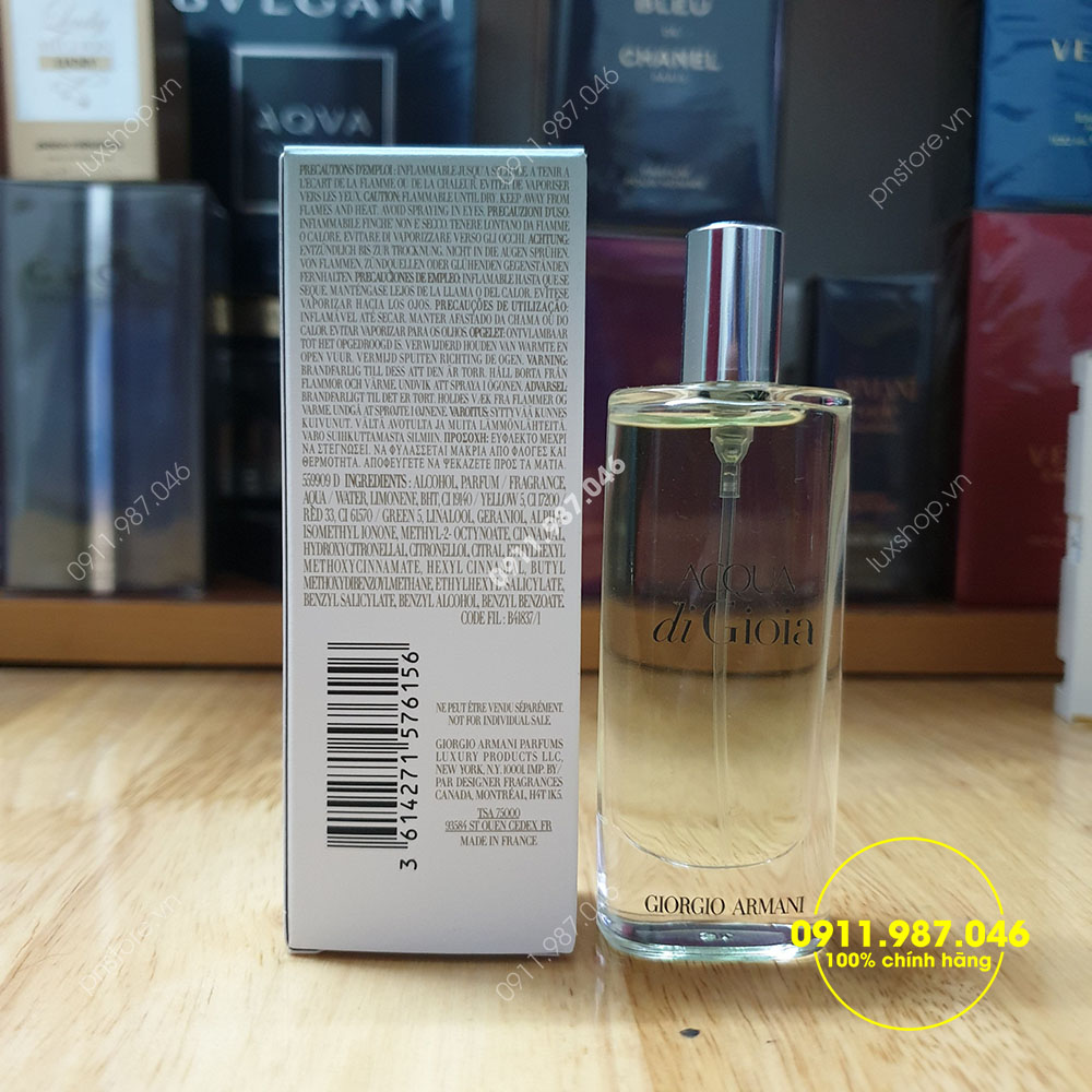 Nước hoa Nữ Giorgio Armani Acqua Di Gioia EDP 15ml chính hãng (Ý) - luxshop.vn