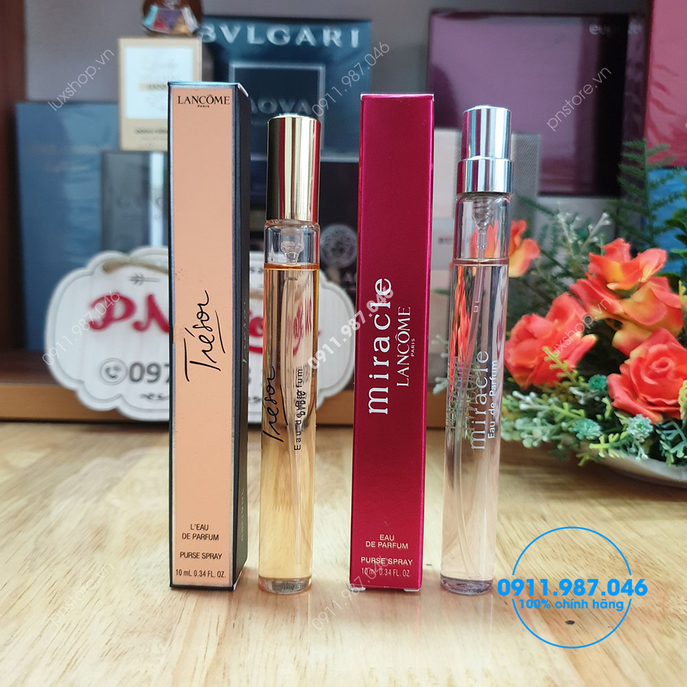 Nước hoa nữ Lancôme Tresor L'Eau De Parfum ống xịt 10ml chính hãng (Pháp) - L18580