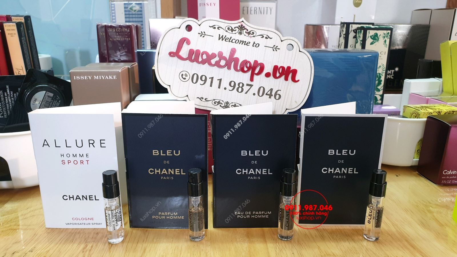 Set 4 vial Chanel nam Bleu và Homme Sport Cologne 460k còn 360k chính hãng (Pháp)