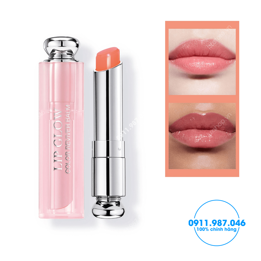 Son dưỡng môi Dior Addict Lip Glow Coral 004 3.5g màu cam chính hãng (Pháp)