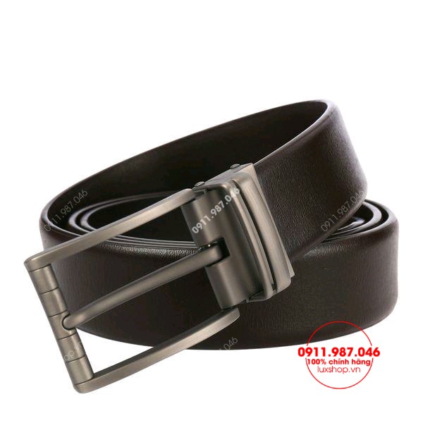 Thắt lưng nam da bò cao cấp đầu xám mờ - L150