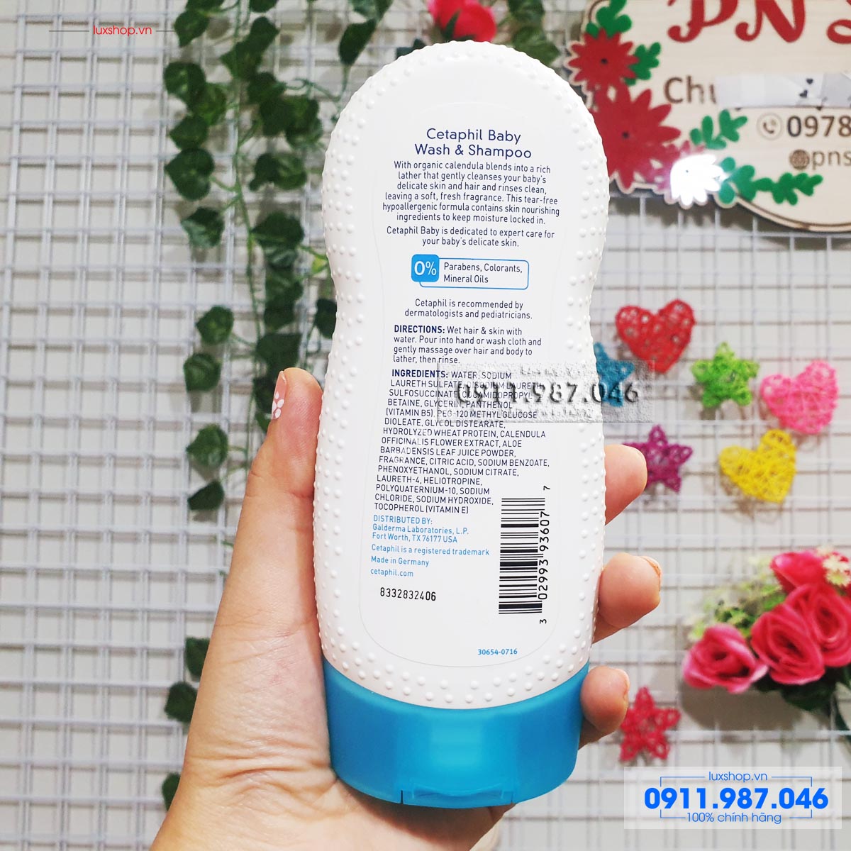 Cetaphil Baby Gentle Wash & Shampoo Face & Body 230ml tắm gội toàn thân cho bé chính hãng (Canada)