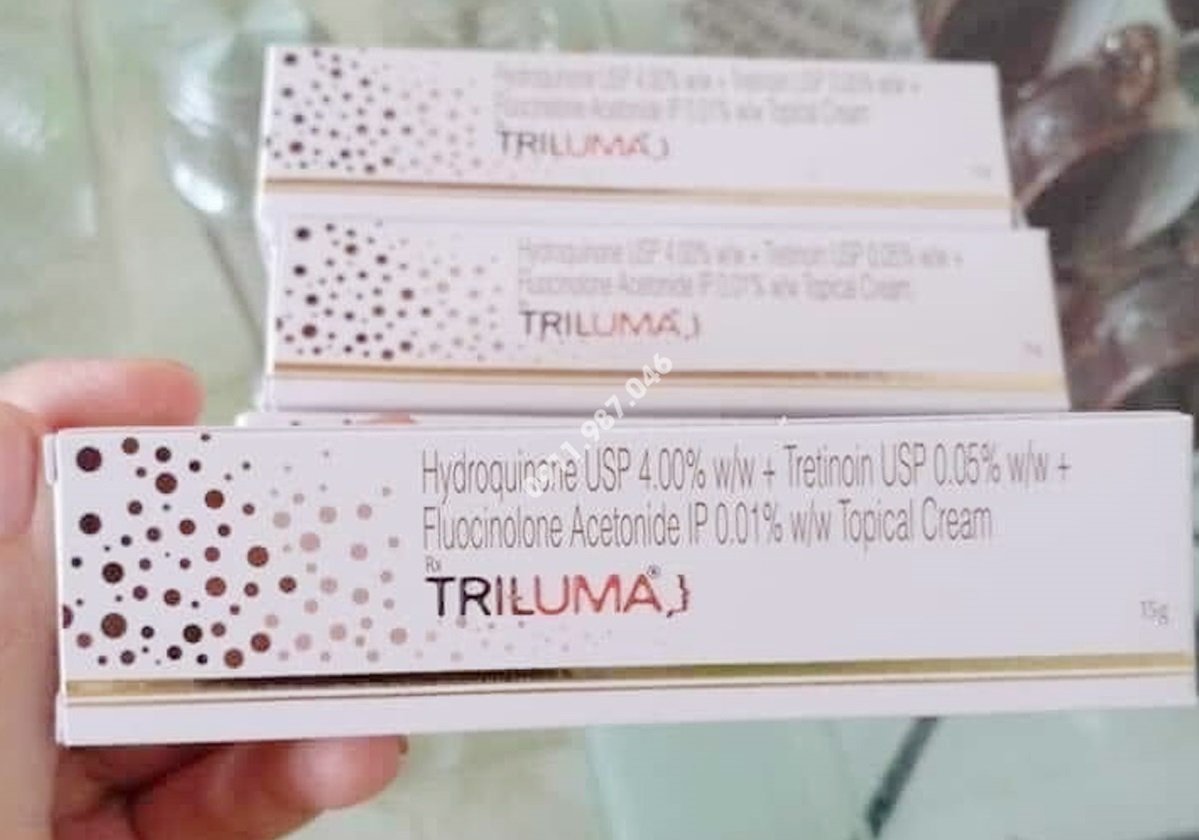 Thuốc trị nám Triluma Galderma 3 thành phần Fluocinolone acetonide 0.01%, Hydroquinone 4%, Tretinoin 0.05% (Ấn Độ)