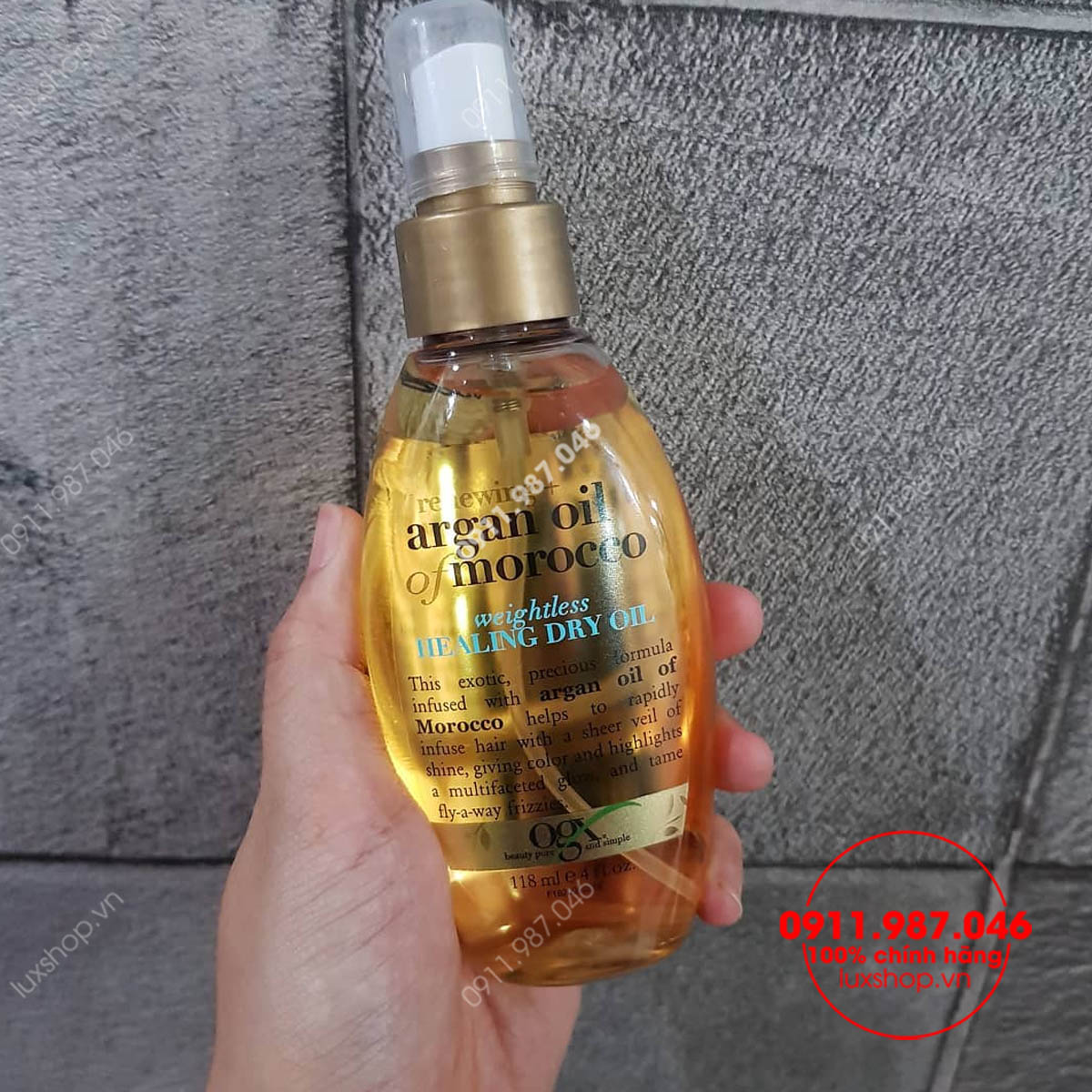 Tinh dầu dưỡng tóc OGX Renewing Argan Oil Of Morocco chính hãng (Mỹ)