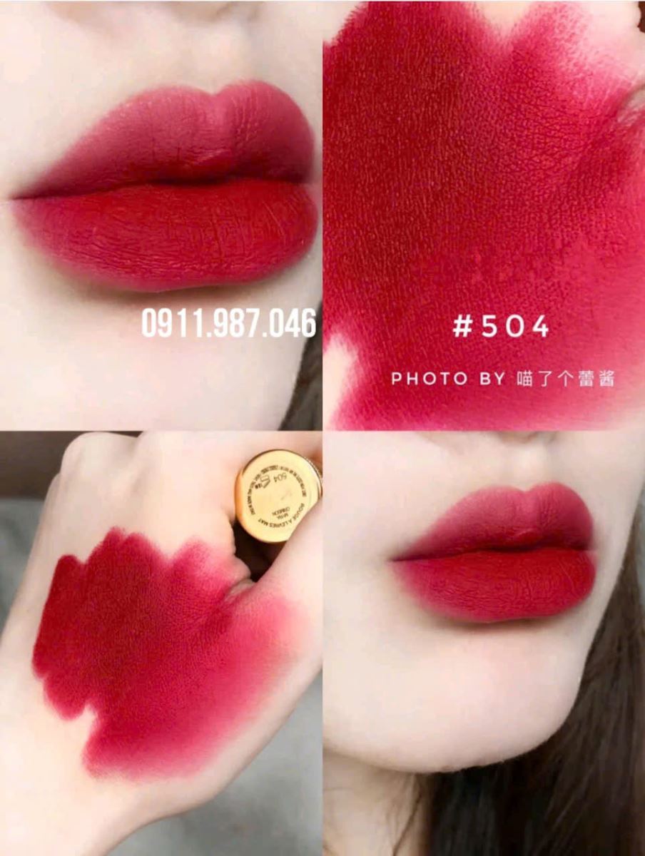 Son Gucci 504 đỏ đậm