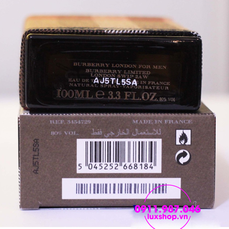 Nước hoa nam Burberry London for men edt 100ml - luxshop.vn