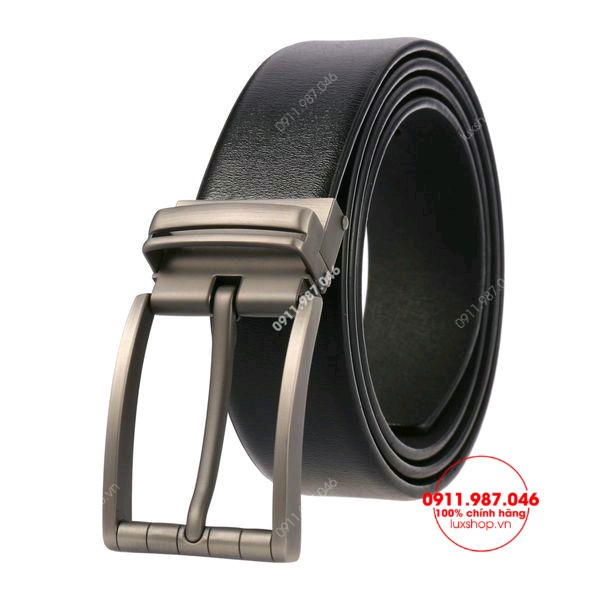 Thắt lưng nam da bò cao cấp đầu xám mờ - L150