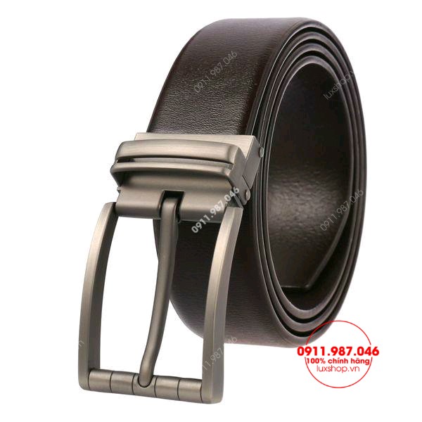 Thắt lưng nam da bò cao cấp đầu xám mờ - L150