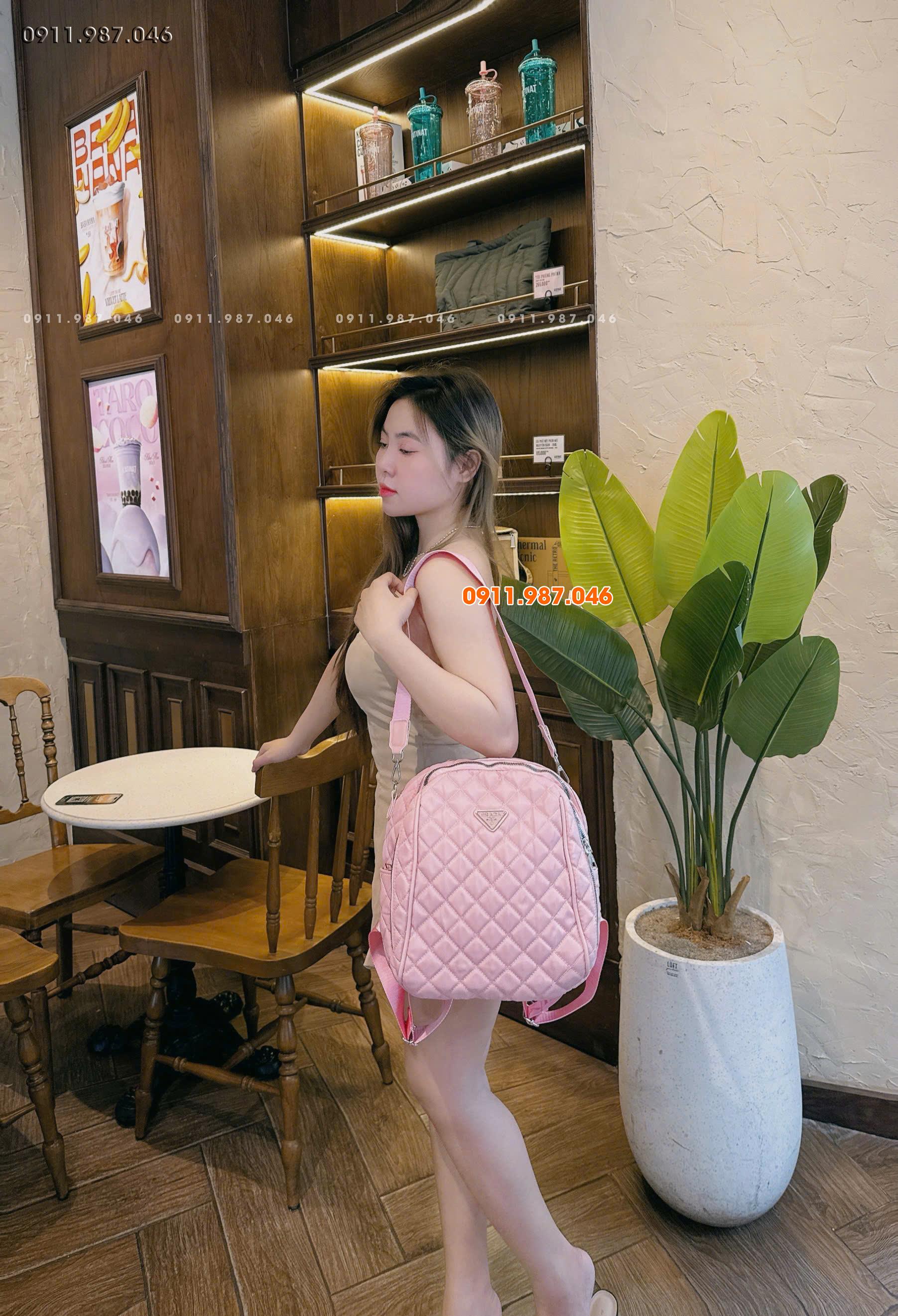 Ba lô nữ Prada đẹp chắc chắn chuẩn phom lót dày đẹp - TXN102239