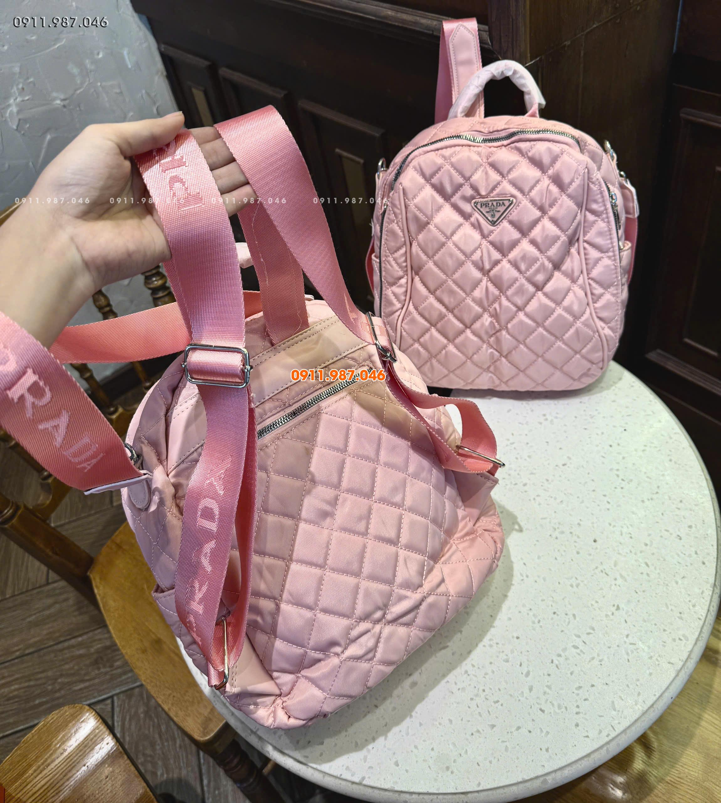 Ba lô nữ Prada đẹp chắc chắn chuẩn phom lót dày đẹp - TXN102239