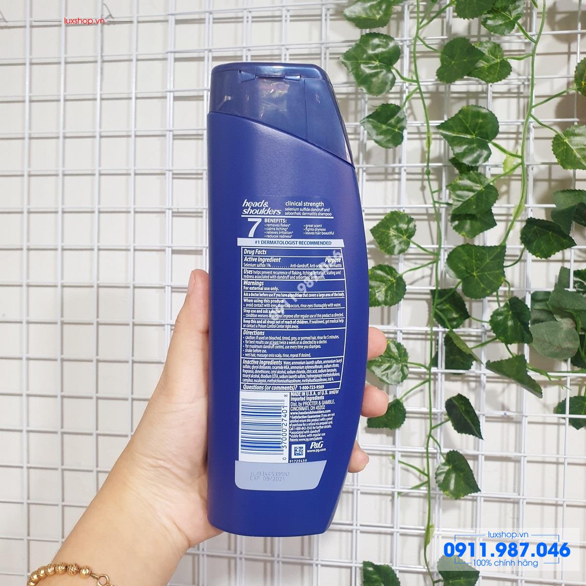 Dầu gội trị gàu & Viêm da đầu Head & Shoulders Max Strength 400ml chính hãng (Mỹ) - L61017