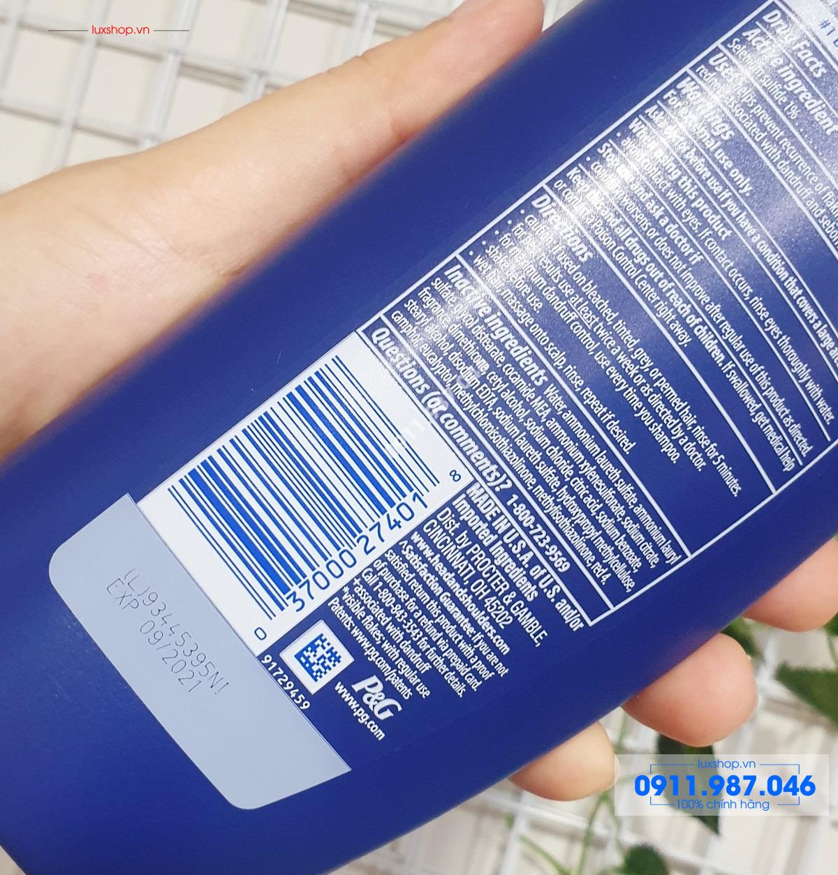 Dầu gội trị gàu & Viêm da đầu Head & Shoulders Max Strength 400ml chính hãng (Mỹ) - L61017