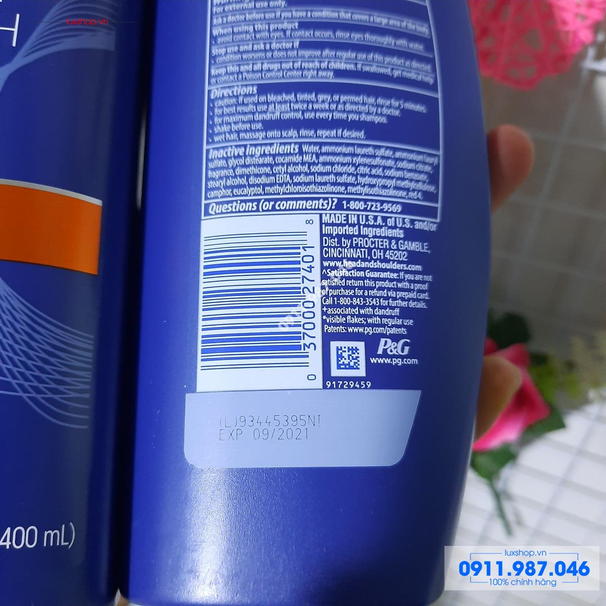 Dầu gội trị gàu & Viêm da đầu Head & Shoulders Max Strength 400ml chính hãng (Mỹ) - L61017