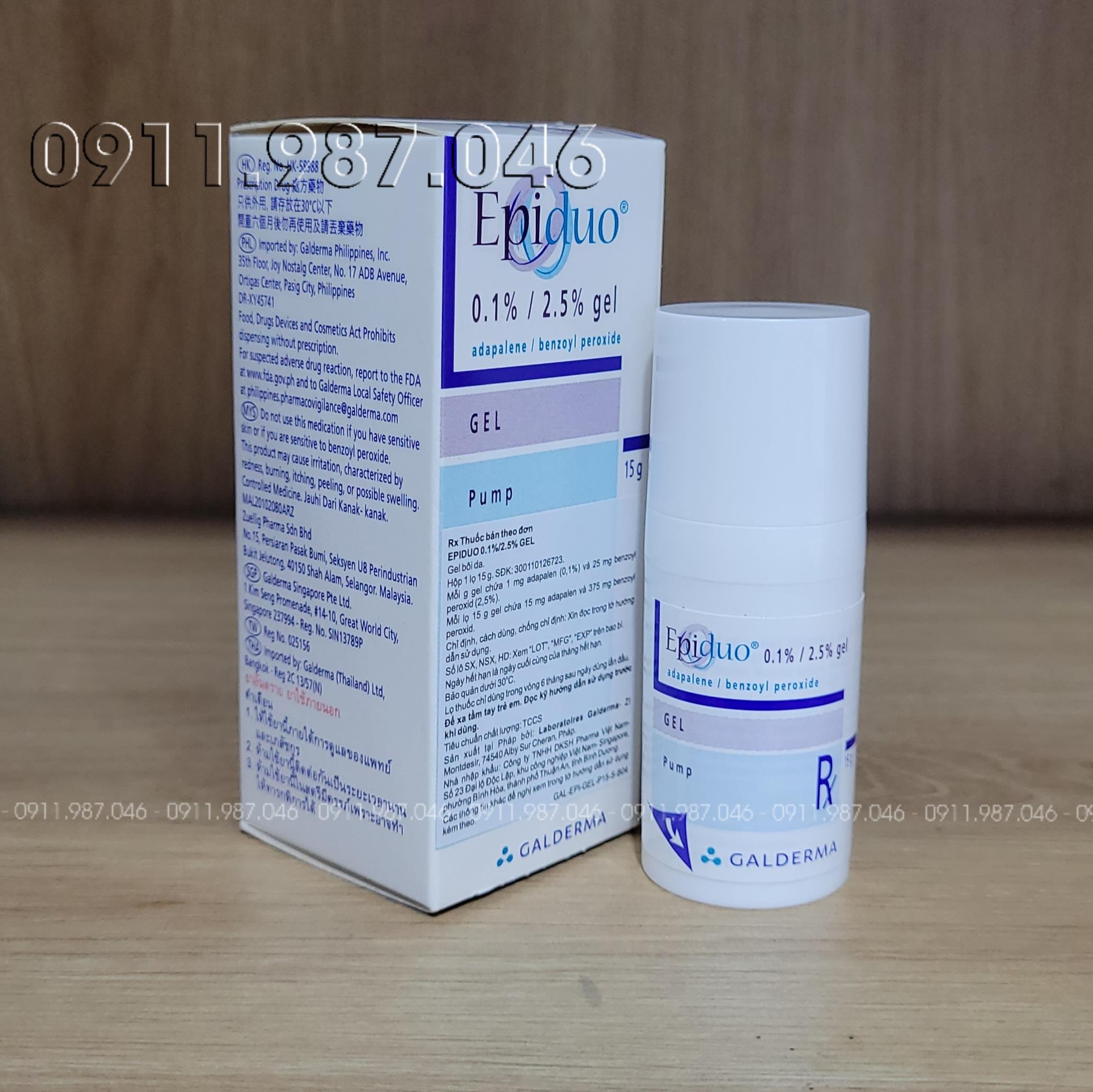 [8/2025] Thuốc trị mụn Epiduo 15g gel chính hãng - PN99886