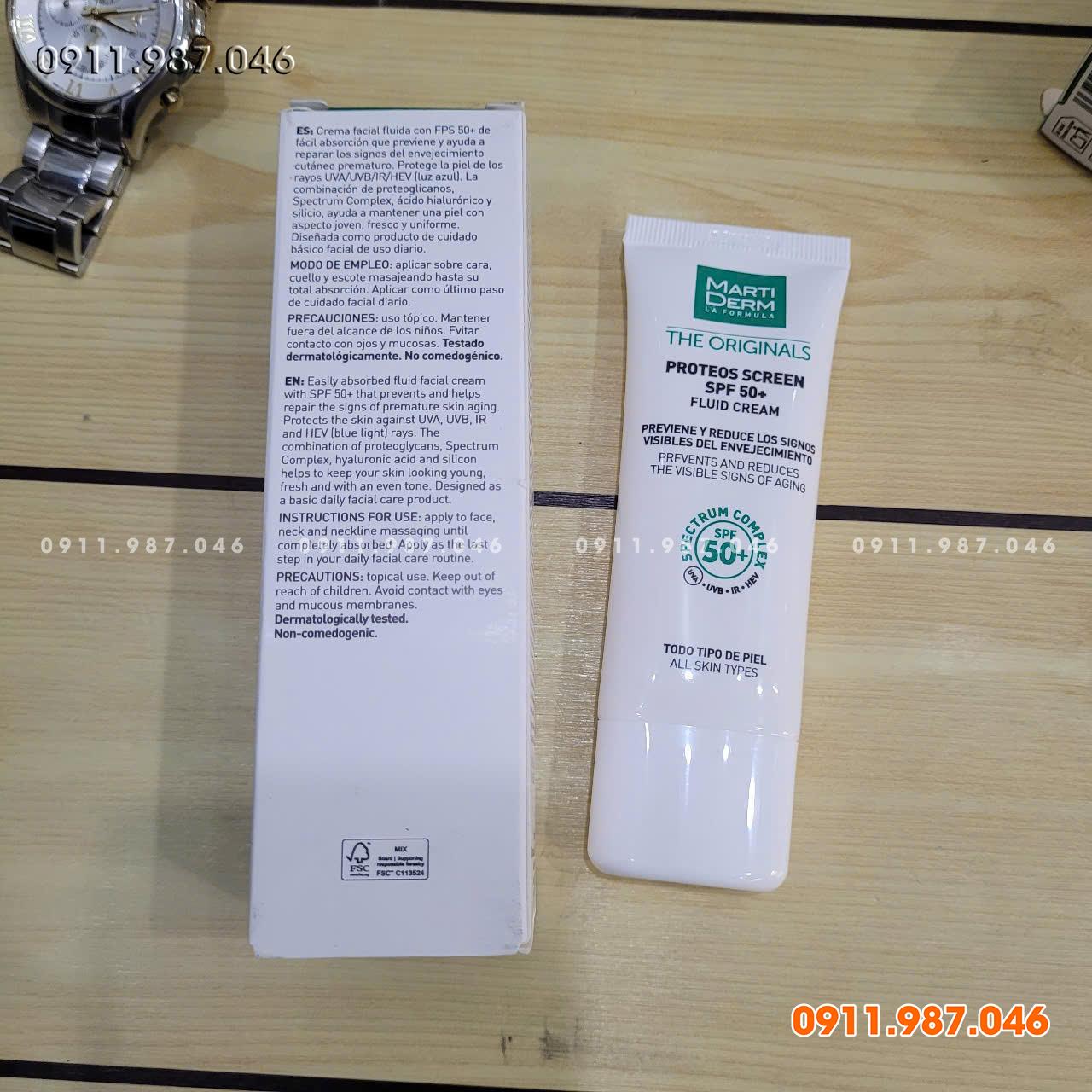 Kem chống nắng phổ rộng Martiderm SPF50+ Fluid Cream 40ml chính hãng - LX102246