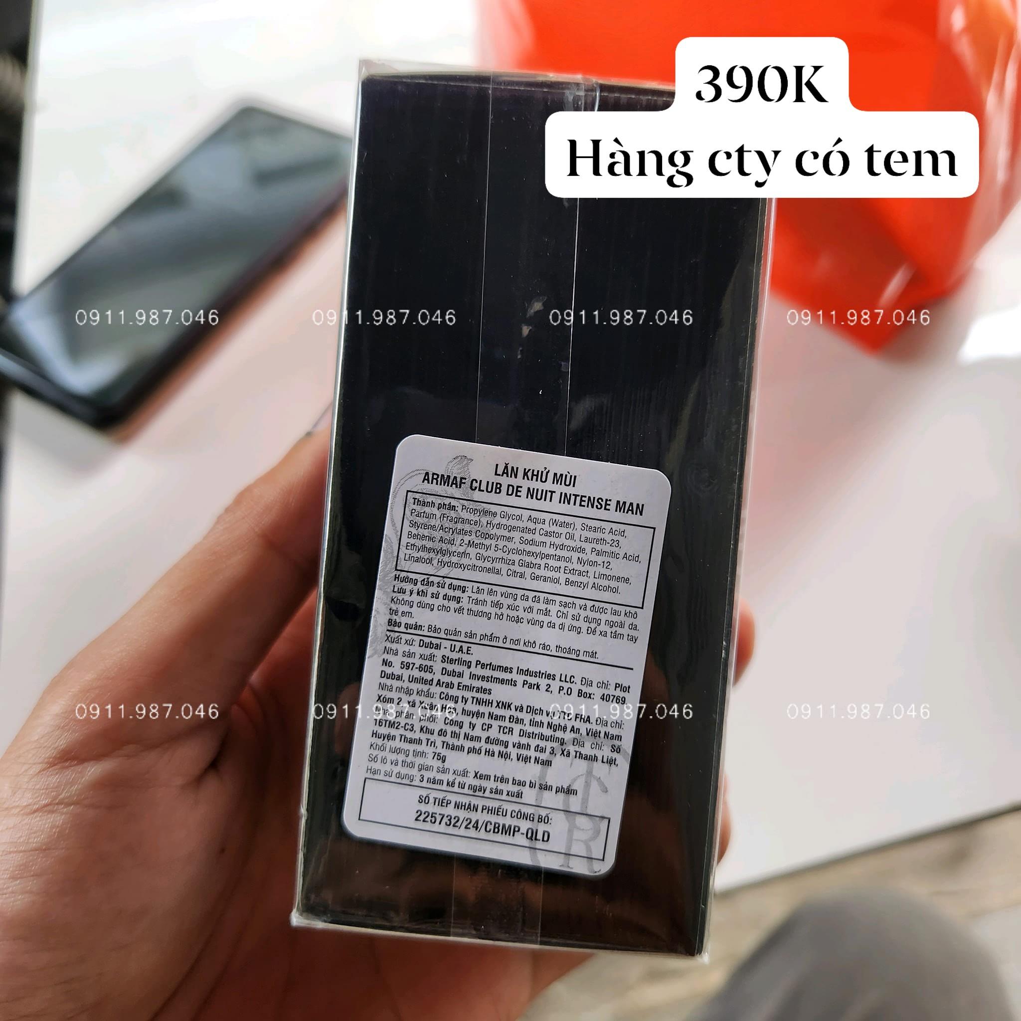 [Seal 75g] Lăn khử mùi nam Armaf Club de nuit intense man chính hãng - LS102275