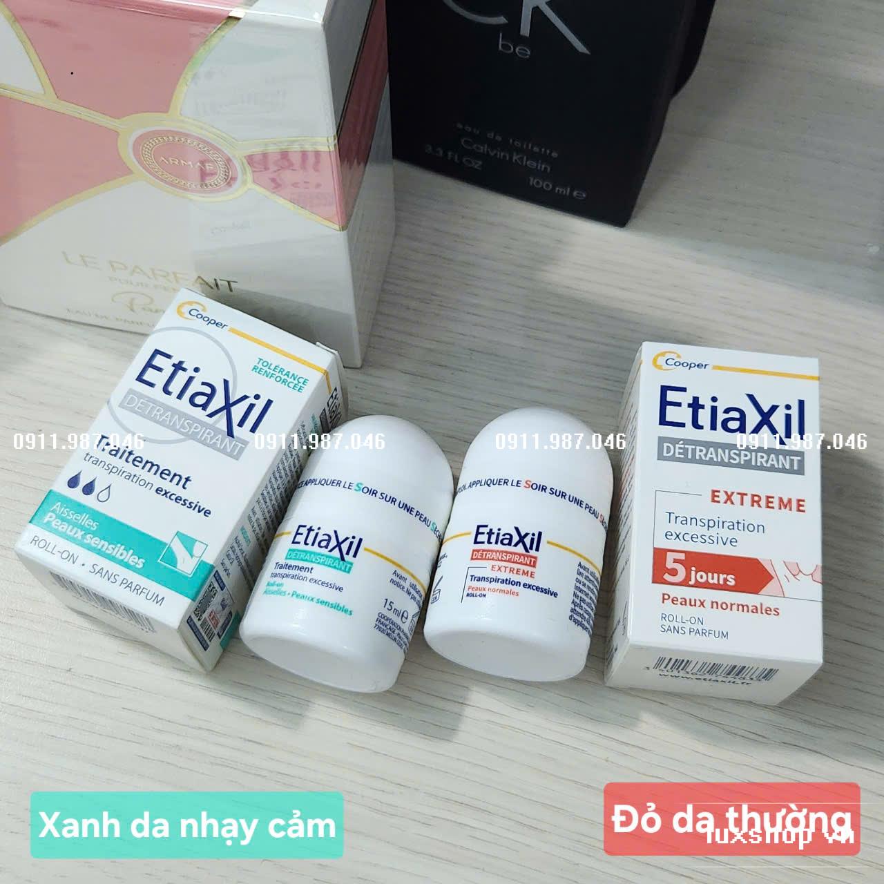 Lăn khử mùi Etiaxil màu xanh/đỏ chính hãng (Pháp) - PN10172
