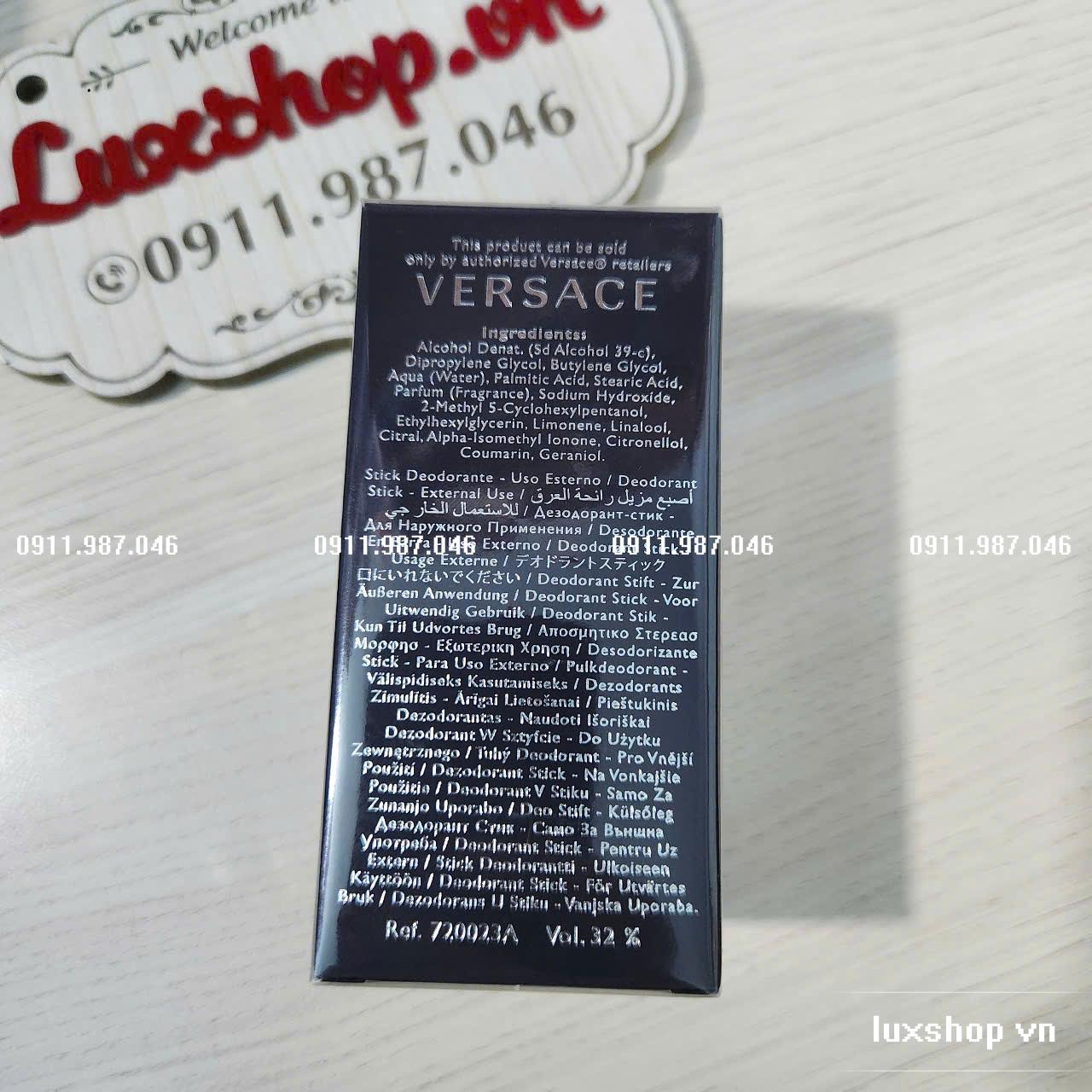 [Lăn sáp] Lăn khử mùi nam Versace Pour Homme 75g chính hãng-102281