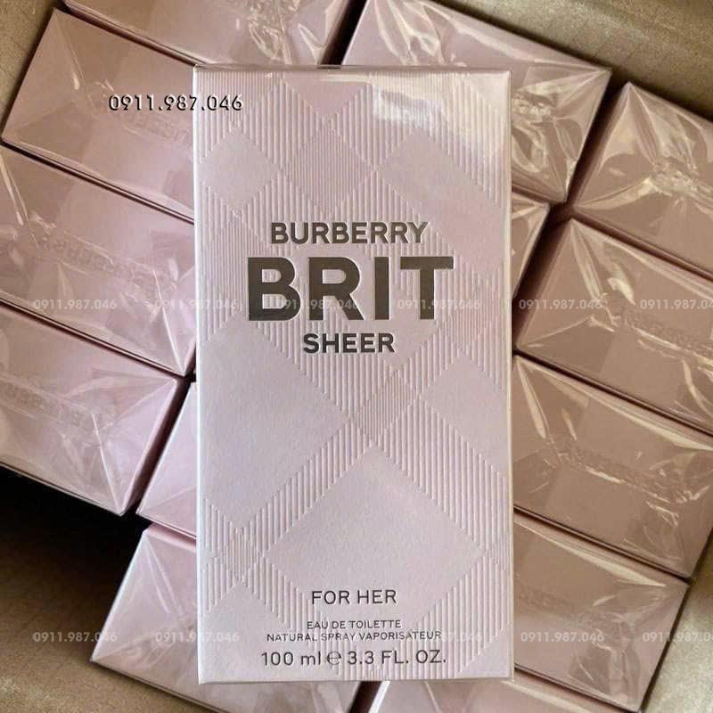 Nước hoa nữ Burberry Brit Sheer EDT 100ml fullseal chính hãng - LX102250