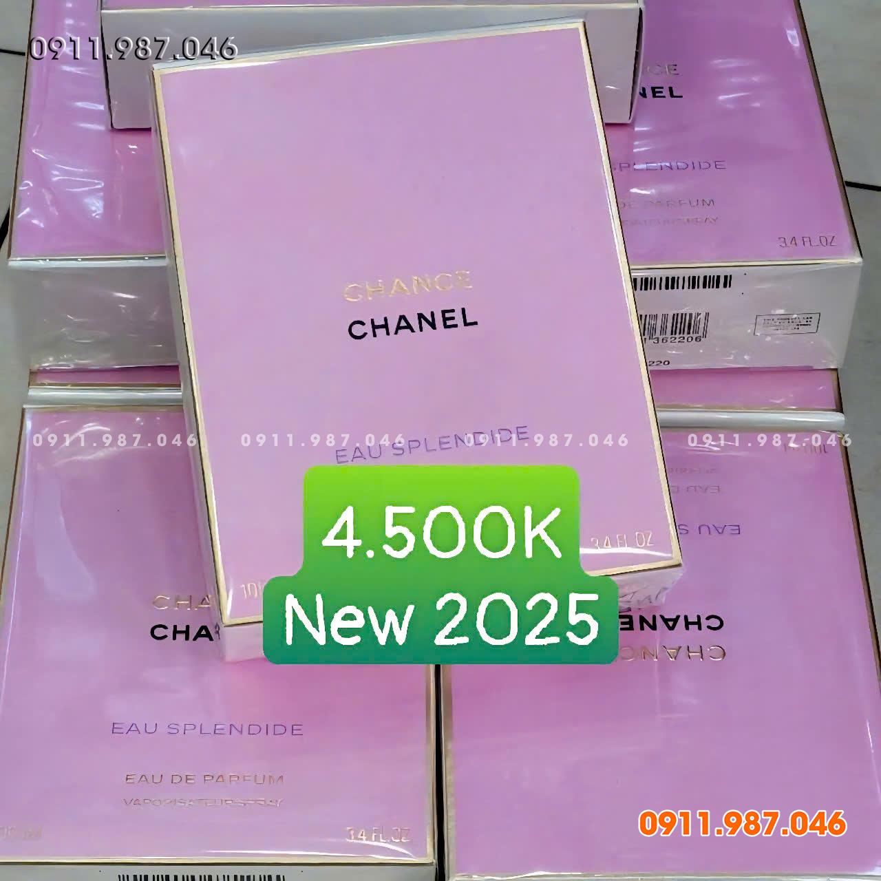 [Fullseal 100ml - 2025] Nước hoa nữ Chanel Chance Eau Splendide EDP 100ml chính hãng (tím) - LS102266