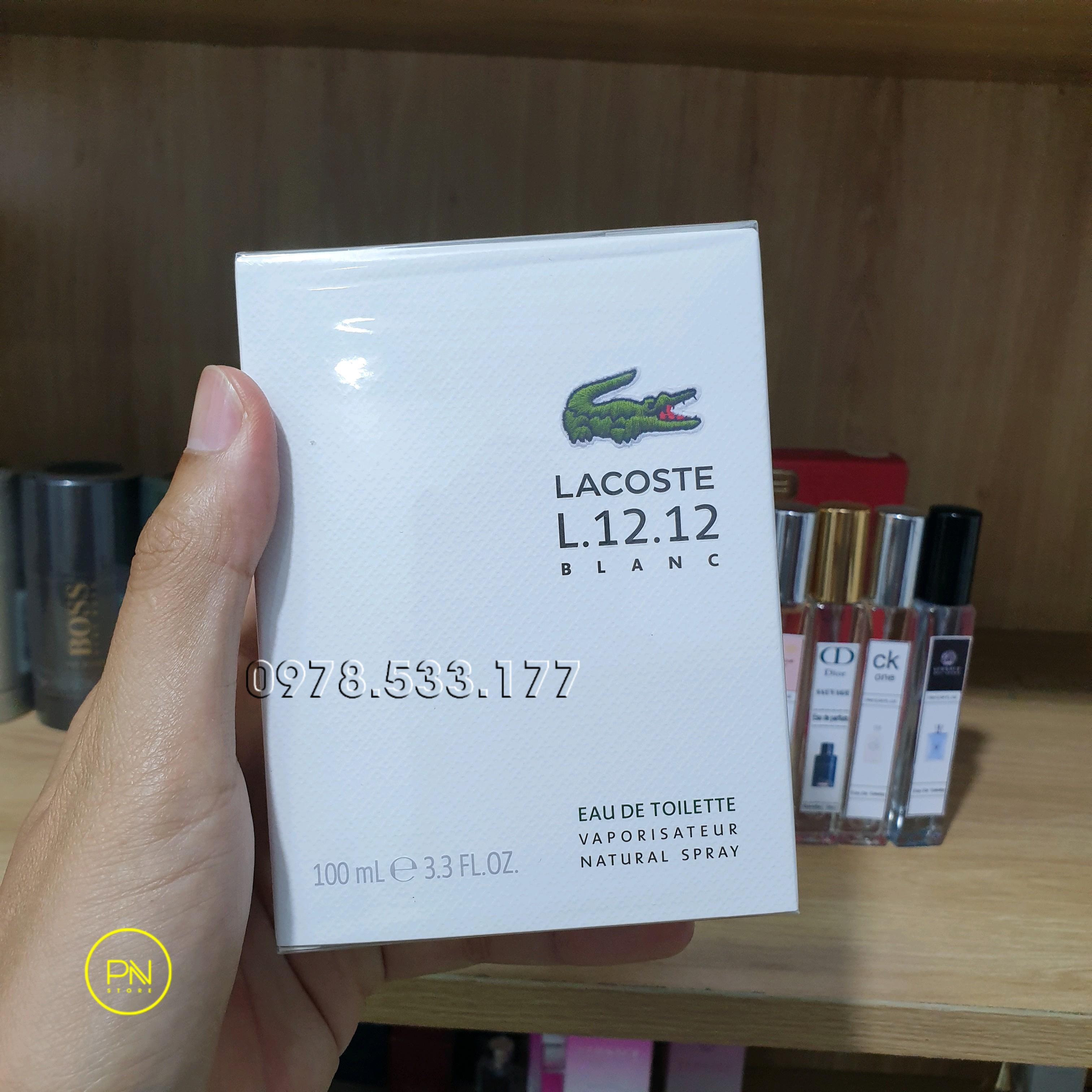 Nước hoa nam Lacoste L.12.12 Blanc Pure  EDT 100ml chính hãng (Pháp) - L94785