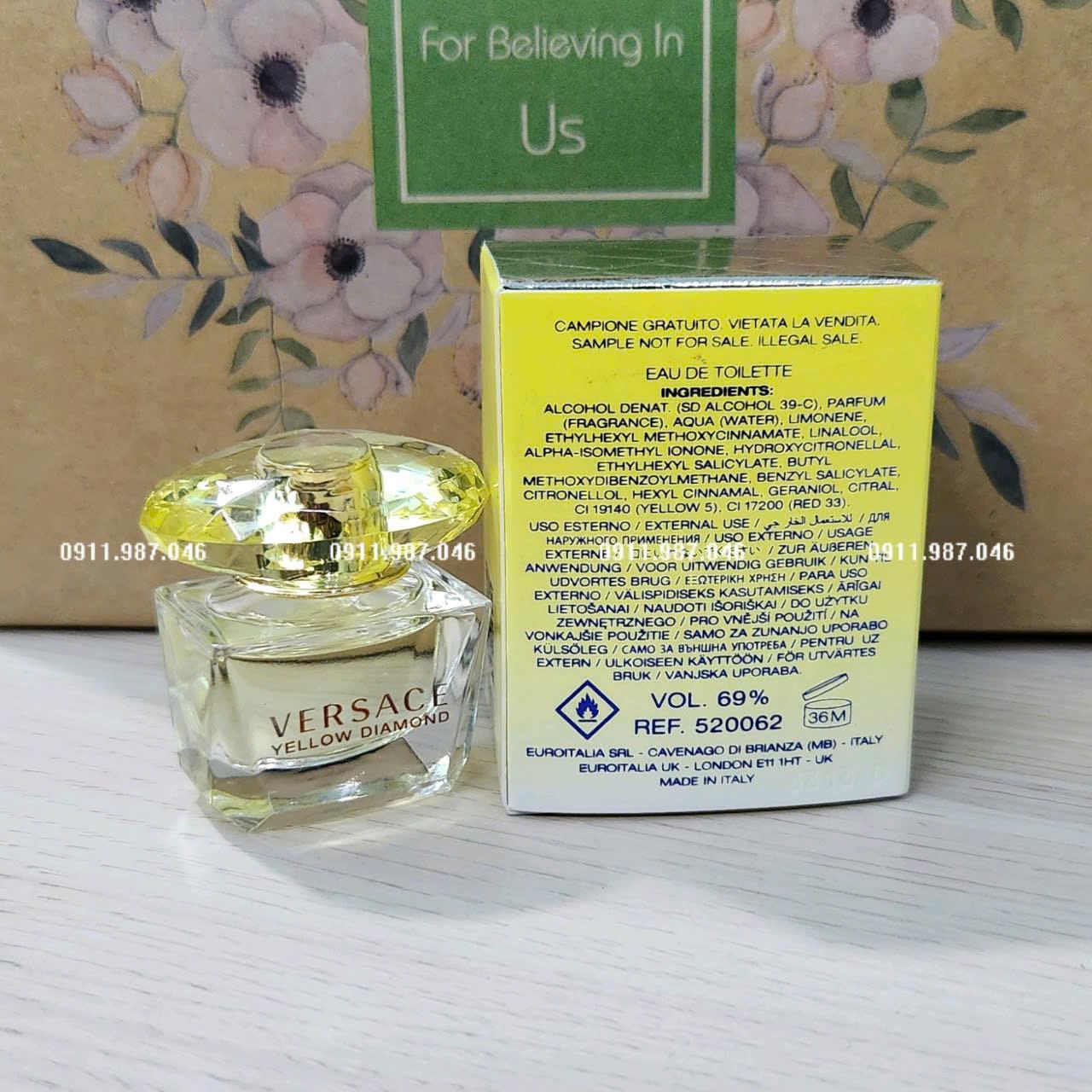 Nước hoa nữ Versace Yellow Diamond EDT 5ml chính hãng (Ý) - LS18470