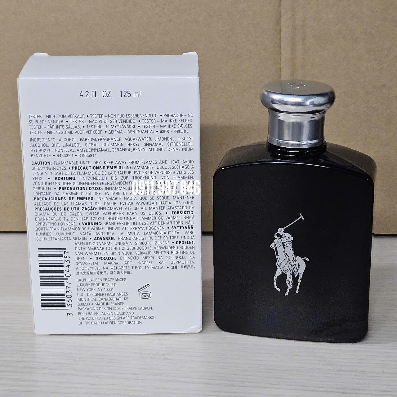 [Tester] Nước hoa nam Ralph Lauren Polo Black EDT 125ml chính hãng - LX102220