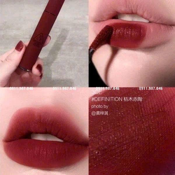 Son 3CE Definition màu đỏ nâu trầm chính hãng - 102284