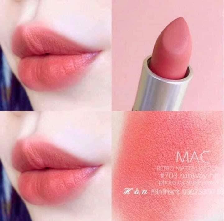 [Fullbox] Son MAC 703 Runway Hit màu hồng cam nude chính hãng - LX102227