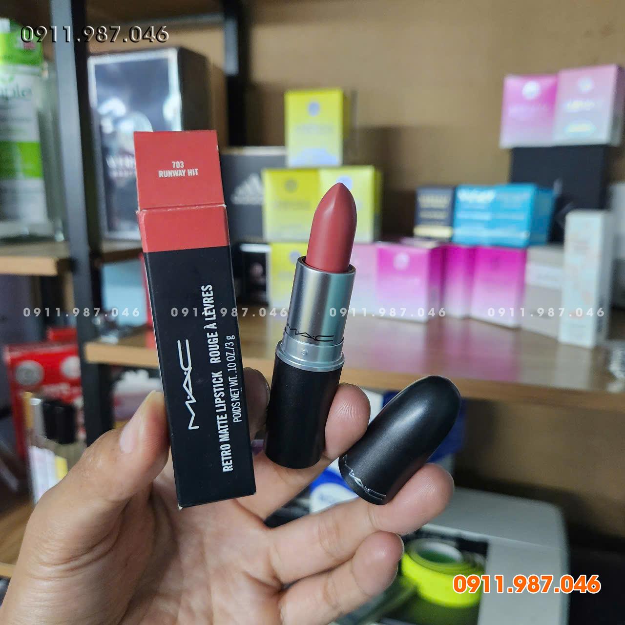 [Fullbox] Son MAC 703 Runway Hit màu hồng cam nude chính hãng - LX102227