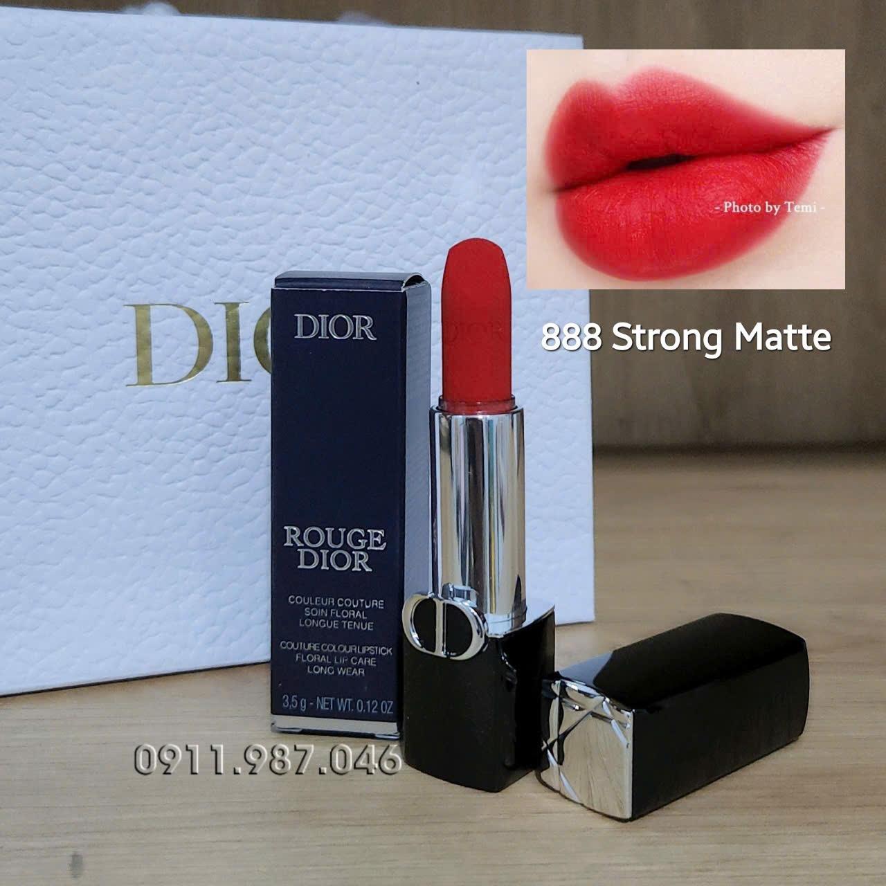 [Velvet 2024] Son Dior 888 Strong Matte màu ĐỎ CAM chính hãng- PN102039