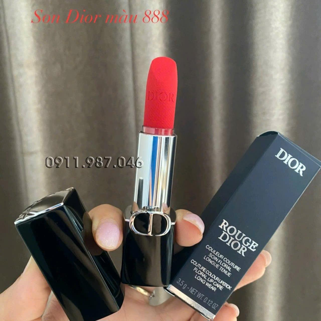 [Velvet 2024] Son Dior 888 Strong Matte màu ĐỎ CAM chính hãng- PN102039