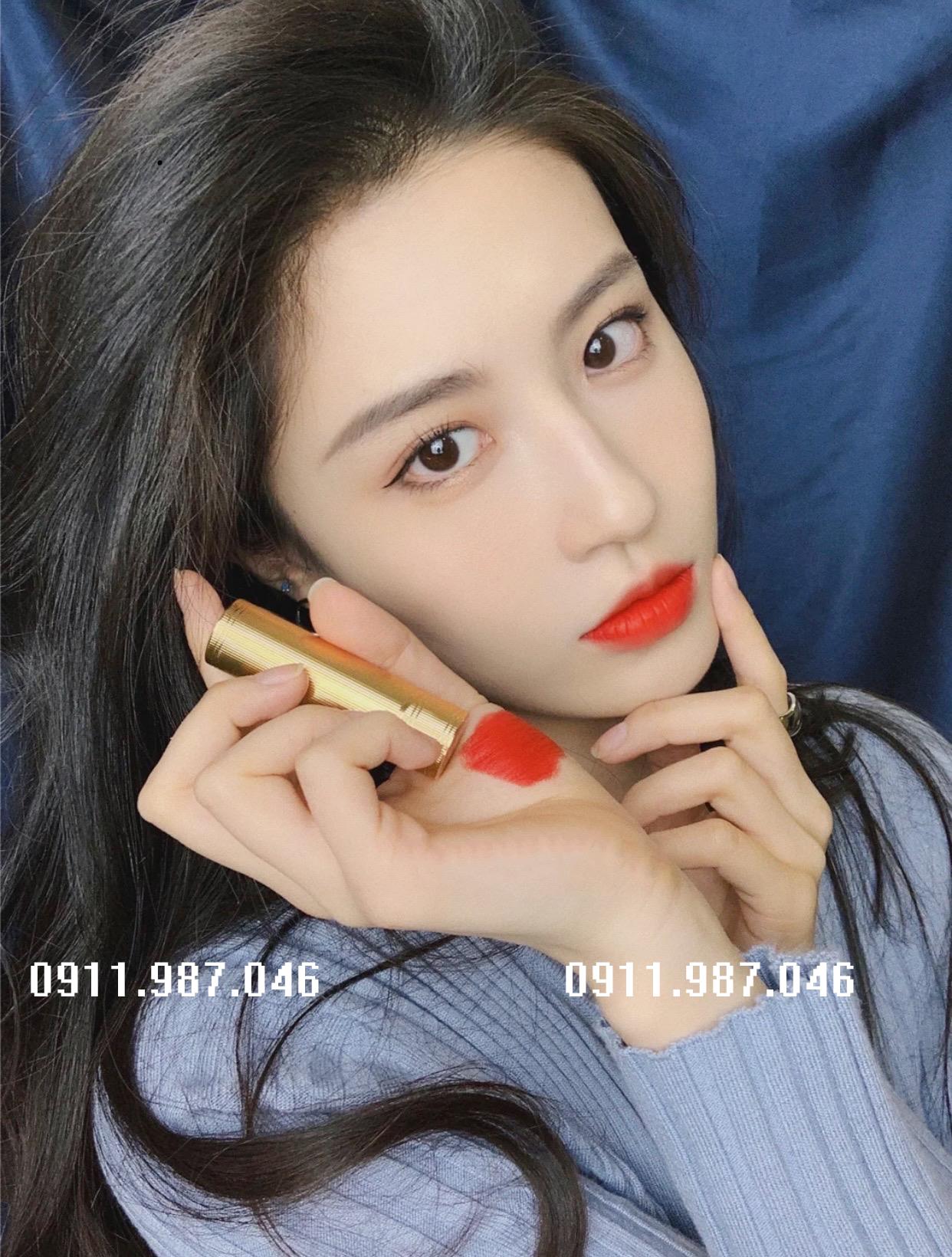 Son môi Gucci 500 Odalie Red màu đỏ cam chính hãng - PN100046