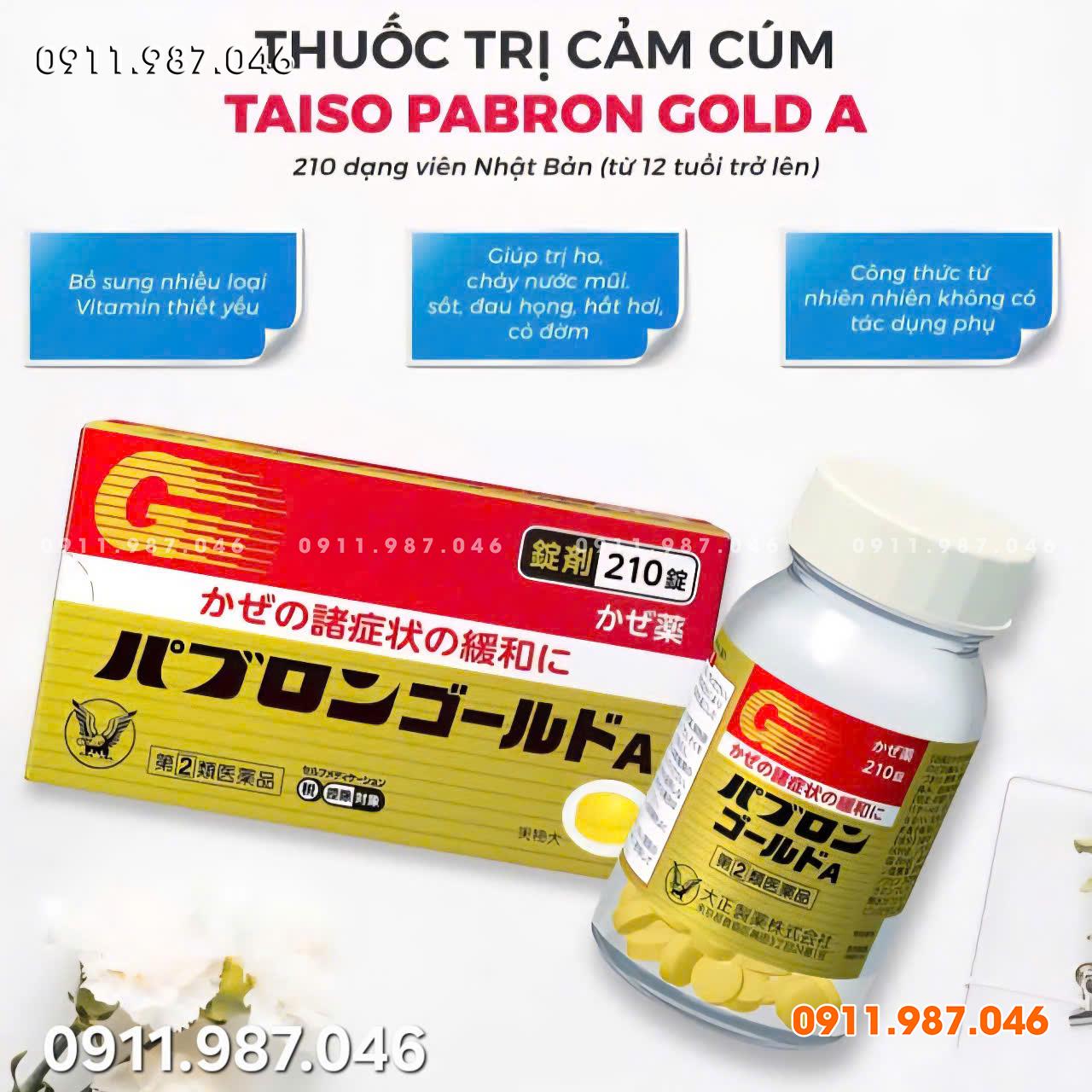 Thuốc trị cảm cúm Taisho Pabron Gold A chính hãng - LS102279