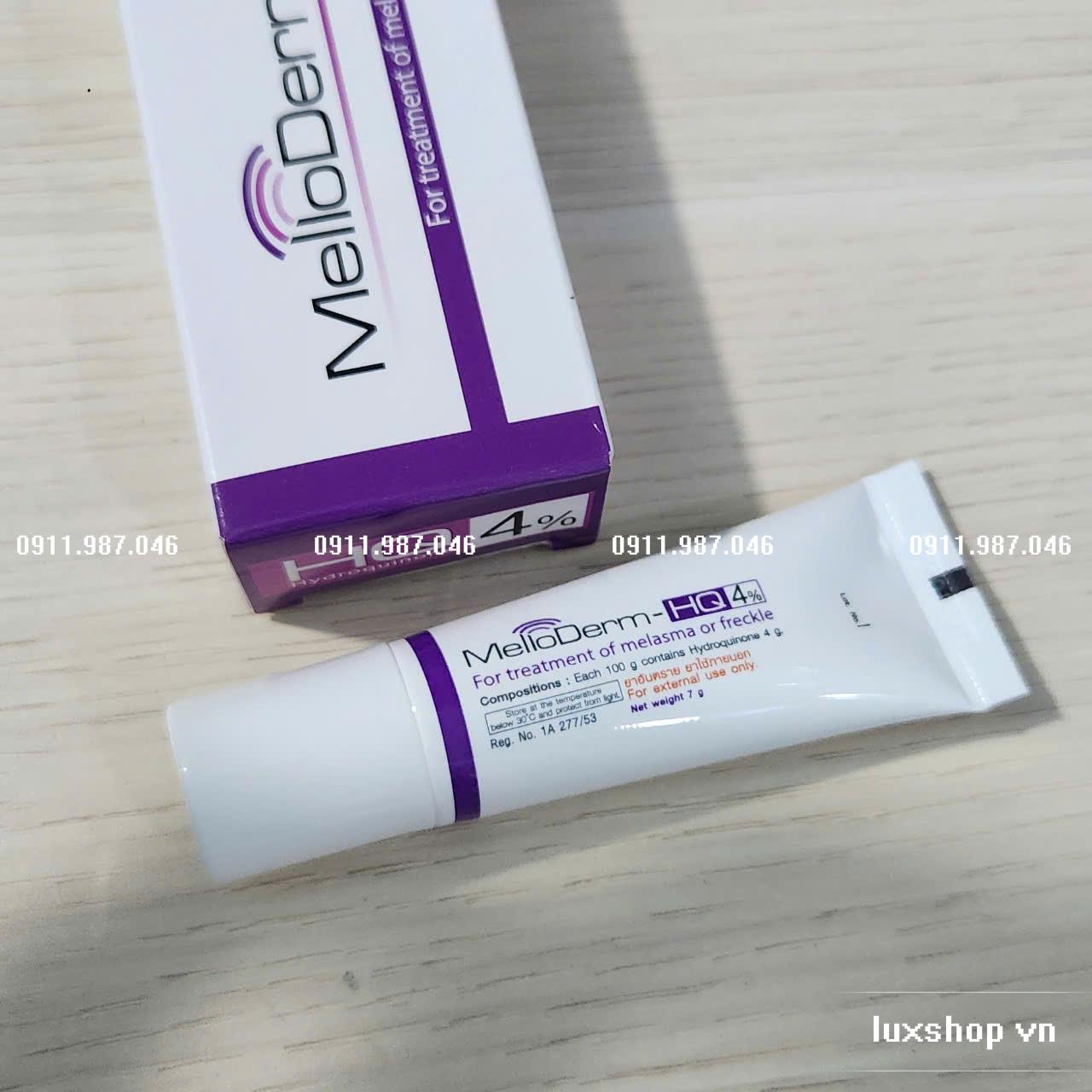Thuốc MelloDerm HQ 4% chuyên điều trị nám tàn nhang đồi mồi chính hãng (Thái Lan)