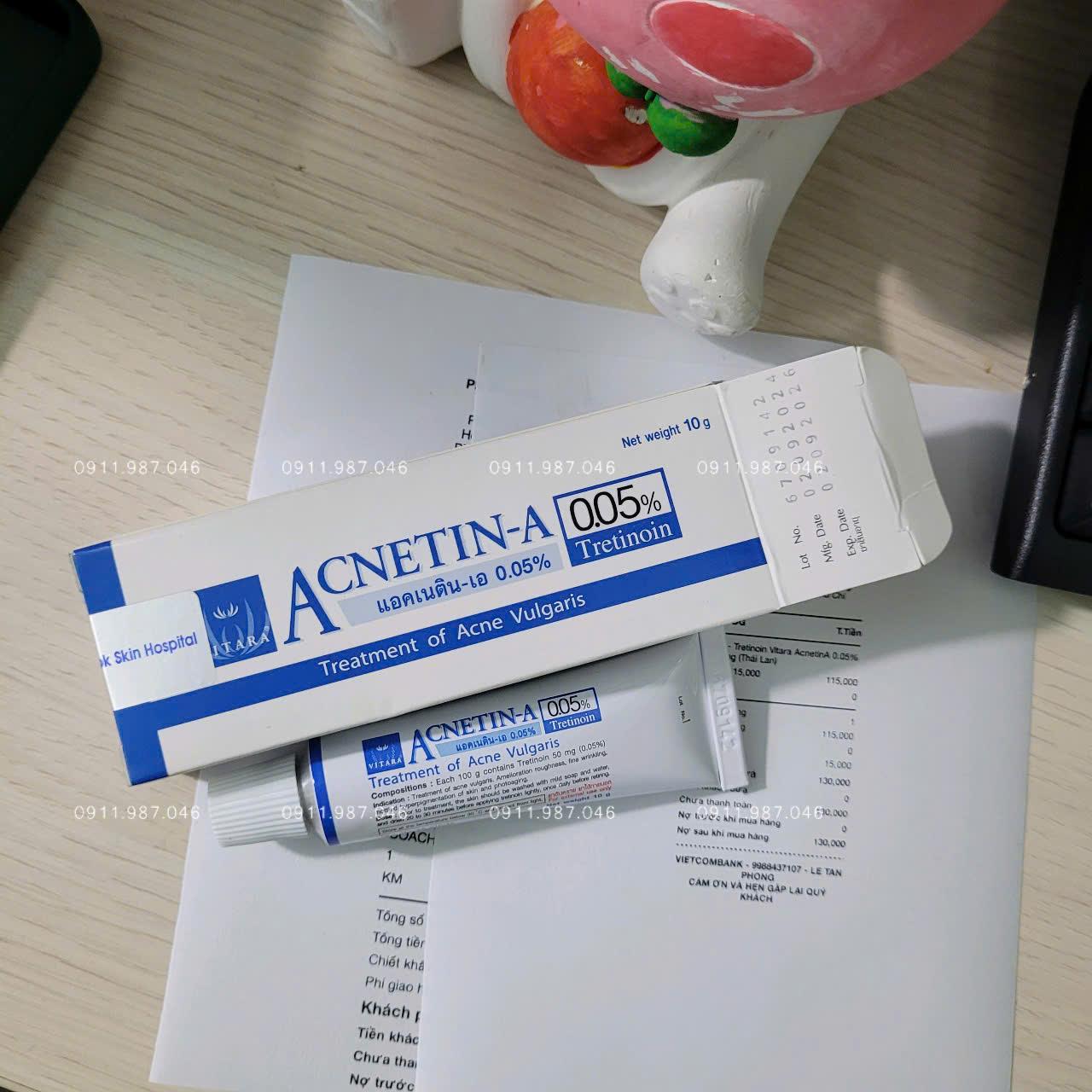 [9/2026] Tretinoin Vitara Acnetin A 0.05% (Thay thế cho Retin A Cream 0.05% Tretinoin) chính hãng