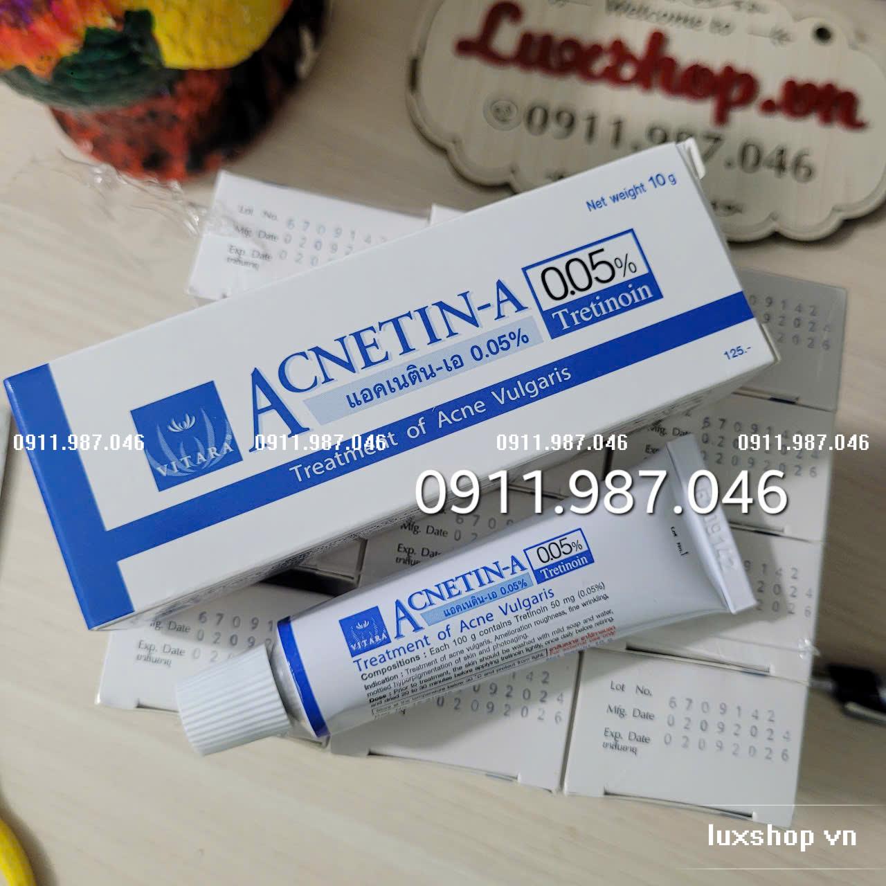 [10/2026] Trị mụn & Chống lão hóa Vitara Acnetin-A 0.05% 10g chính hãng (Thái Lan) - LS78172