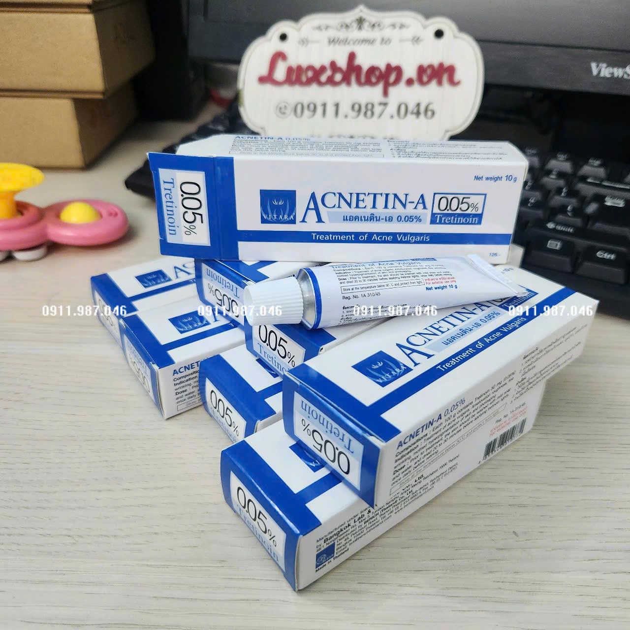 [10/2026] Trị mụn & Chống lão hóa Vitara Acnetin-A 0.05% 10g chính hãng (Thái Lan) - LS78172