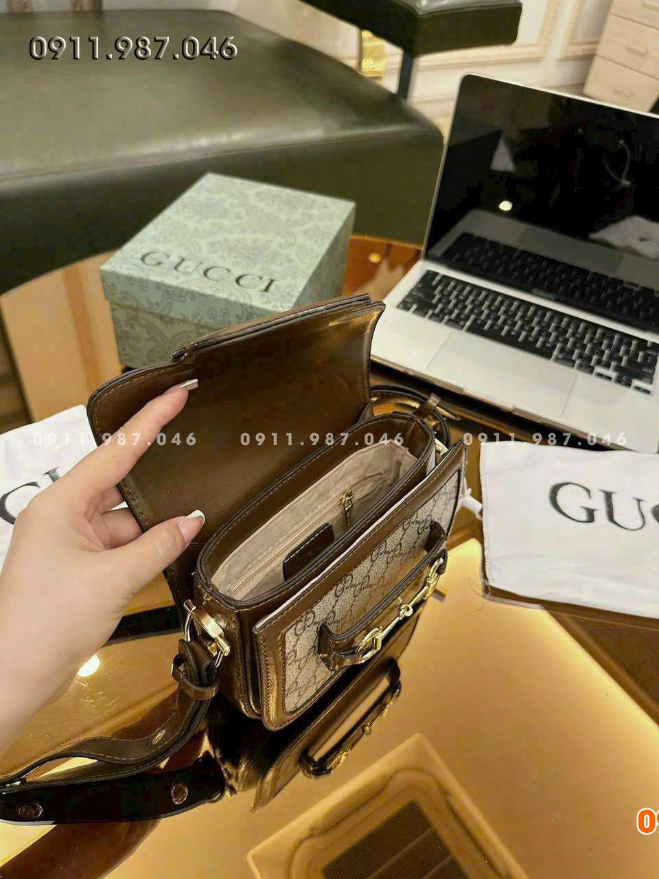 Túi xách nữ Gucci nhỏ gọn xinh xắn đeo chéo kẹp nách đều đẹp - TXN102238-017
