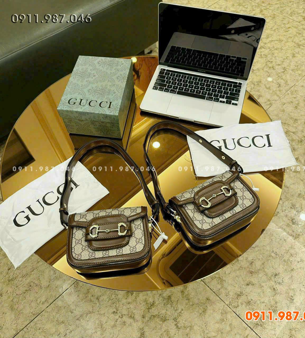 Túi xách nữ Gucci nhỏ gọn xinh xắn đeo chéo kẹp nách đều đẹp - TXN102238-017