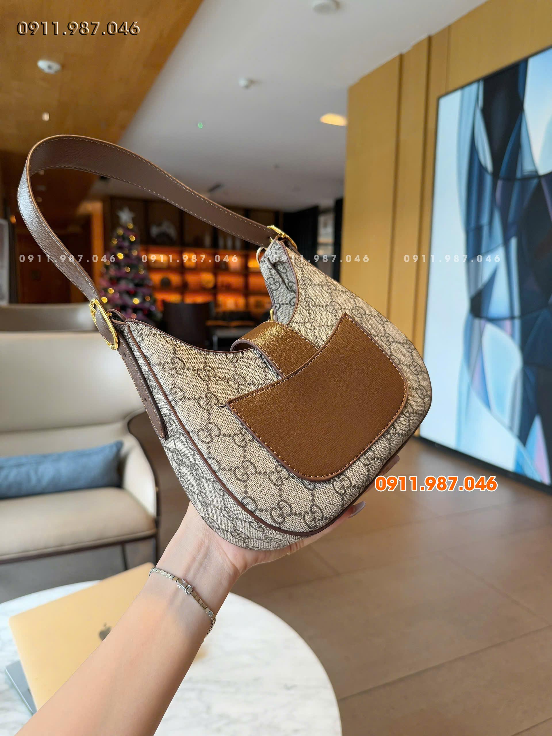 [22cm] Túi xách nữ Gucci kẹp nách đeo chéo hot tred kèm ví nhỏ đi làm đi chơi sang trọng - MYN102233