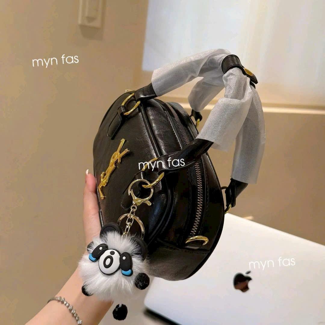 Túi xách nữ YSL kèm móc khoá treo lót nhung có dây đeo chéo Size 22cm - TXN102235