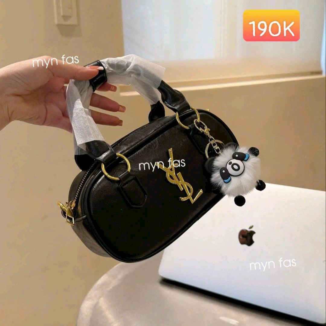 Túi xách nữ YSL kèm móc khoá treo lót nhung có dây đeo chéo Size 22cm - TXN102235