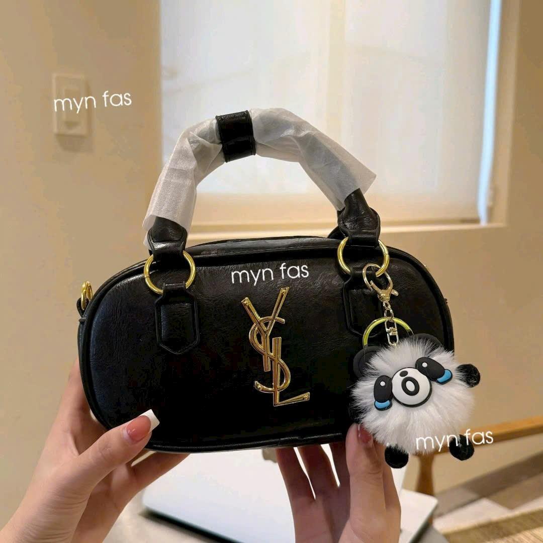 Túi xách nữ YSL kèm móc khoá treo lót nhung có dây đeo chéo Size 22cm - TXN102235