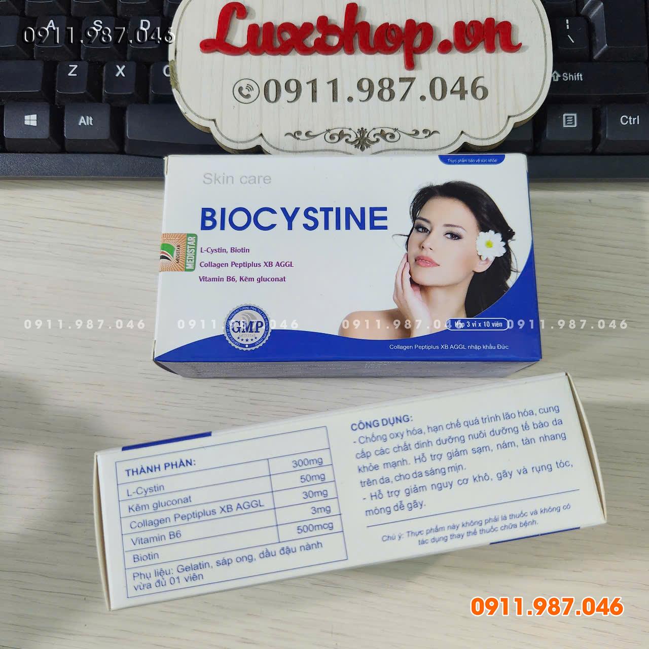 [Sale 2/2026] Viên uống Biocystine chính hãng 30 viên - PN100143