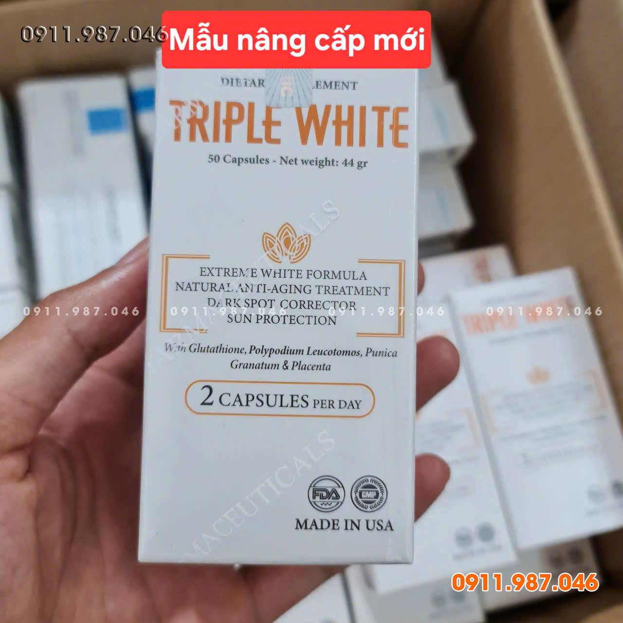 Viên uống trắng da Miracle Superior Double White Extra 60 viên mẫu mới chính hãng (Mỹ)