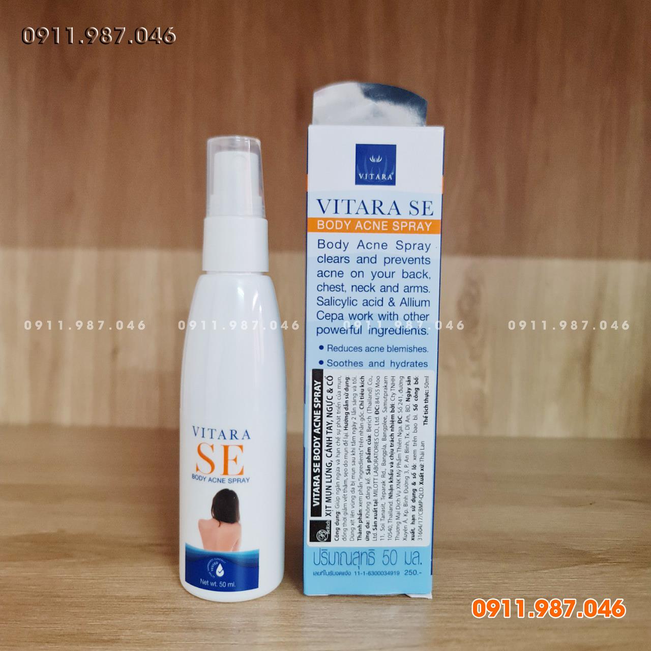  Xịt trị mụn lưng Vitara SE Body Acne Spray 50ml chính hãng (Thái Lan)